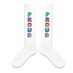 Rainbow PROUD Cotton Knee High Socks